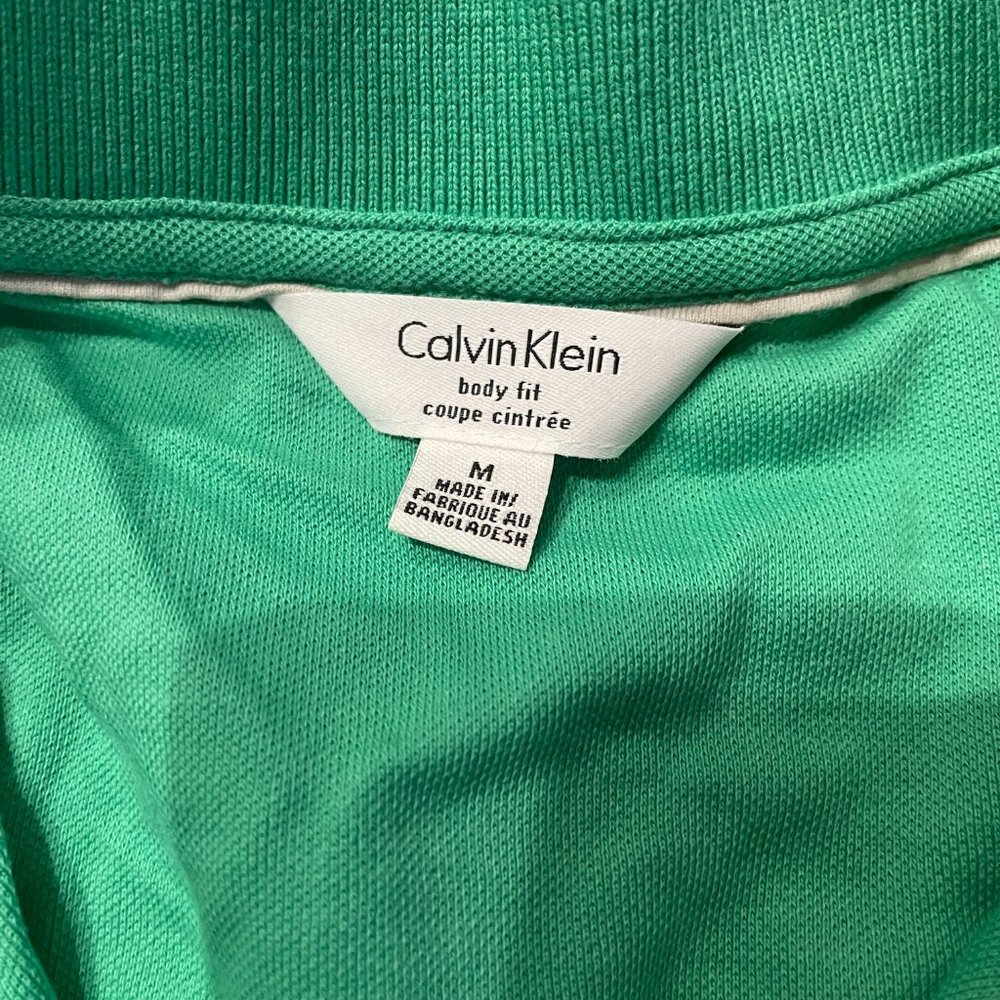 Calvin Klein Green Polo Medium - Picture 3 of 4